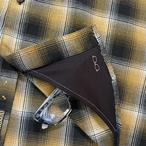 Dixxon Shirt Mens XL Gold Button Down Flannel Long Sleeve Plaid Fxck Cancer Rare - Picture 5 of 9